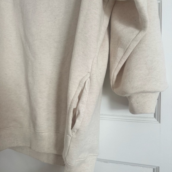 Aerie Cream Colorado Oversized Mockneck Sweatshirt Embroidered Graphic Size Med - Picture 4 of 6